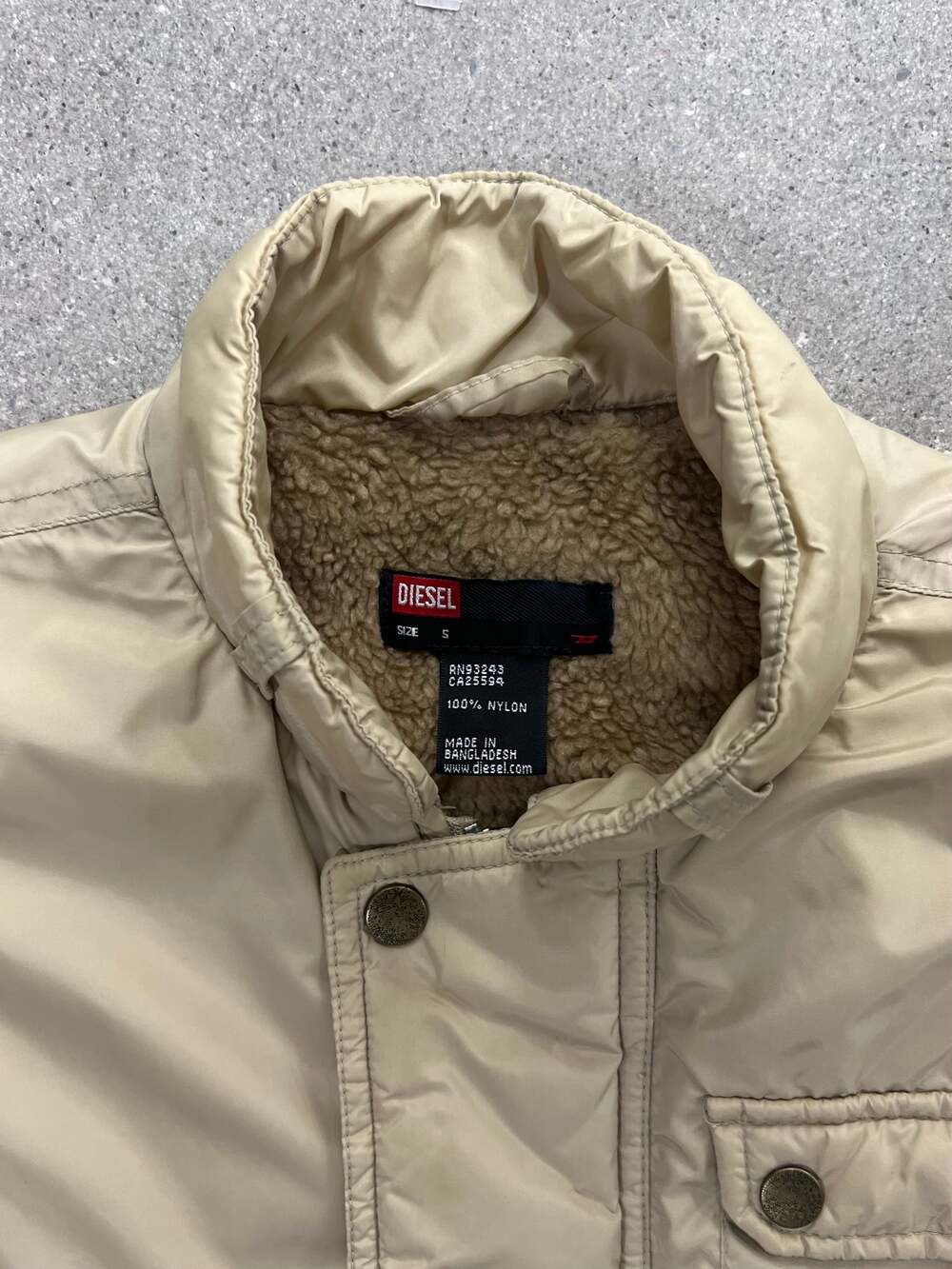 Vintage Y2K Diesel Sherpa-Lined Bomber Jacket - S - Picture 3 of 4